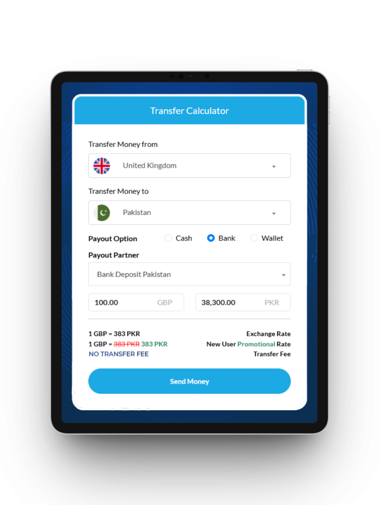 best rate uk to pakistan money transfers