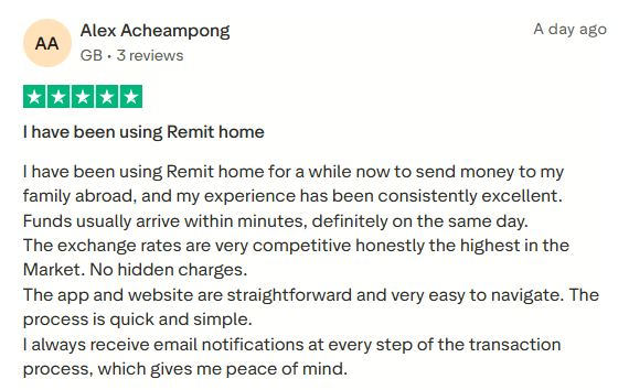 Remit Home Money Transfer Funds In Minutes