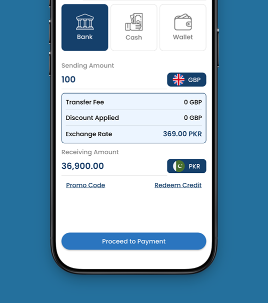 UK to Pakistan zero fee transfers